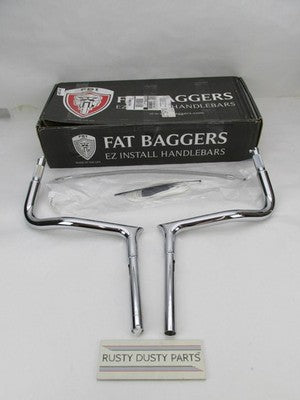 Fat Baggers NOS 909112 EZ Install Pointed Top Handlebar Kit 12" Chrome