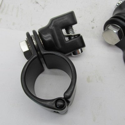 Pair of Genuine Kuryakyn Black Highway Peg Mounts w/ 1.25" Magnum Clam