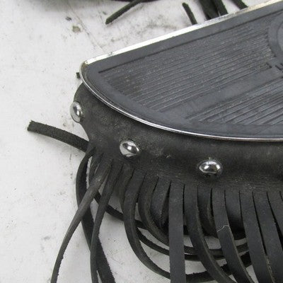 Harley OEM Half-Moon Bullseye Rider Floorboards w/ Studded Fringe 5059