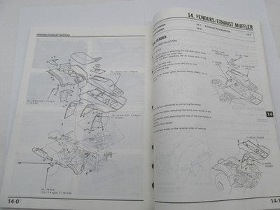 Honda Official Factory 1986-1987 TRX 200SX Service Shop Manual Book