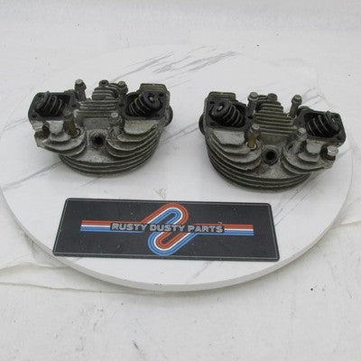 Pair Harley OEM Front & Rear Cylinder Heads Ironhead Sportster 16681-5