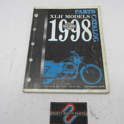 Harley Davidson Official Factory 1998 XLH Models Parts Catalog 99451-9