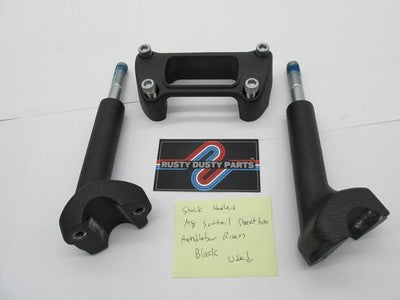 Harley Davidson OEM Black Handlebar Risers Top Clamp M8 Softail Street