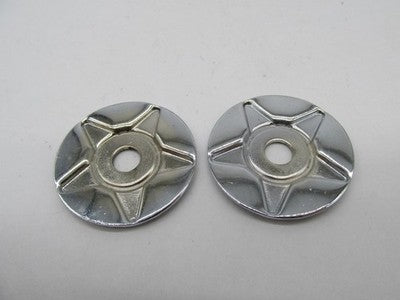Lot of 2 Harley Davidson Style Star Conchos Chrome Saddlebag Seat Trim