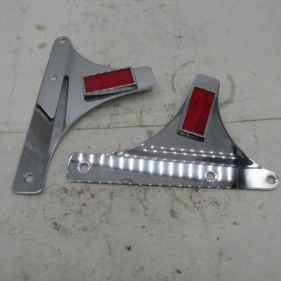 Pair of Harley OEM Chrome Sissy Bar Mounts Sideplates Brackets 52800-9