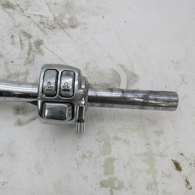 Harley 1.25" Fat Tapered Stepped Chrome 36" Handlebar w/ Switch Assemb