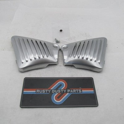 Pair of Harley OEM V-Rod Neck Frame Side Covers BDP Silver 66155-03 66