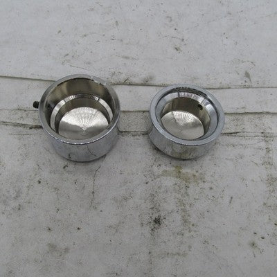 Pair of Harley OEM Chrome Rear Axle Front Nut Covers Dyna Softail 08-1