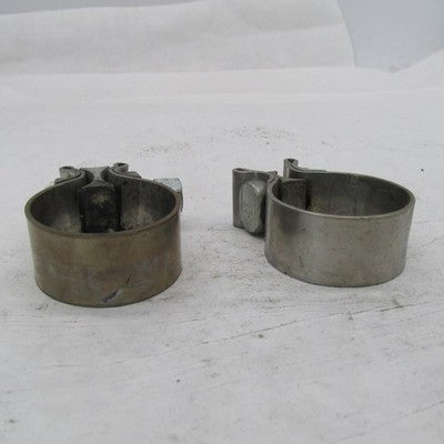 Pair Harley Davidson OEM 1.75" Exhaust Muffler Clamps Touring Softail