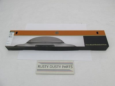 Harley Davidson Genuine NOS Windshield Trim Gloss Black New in Box  61