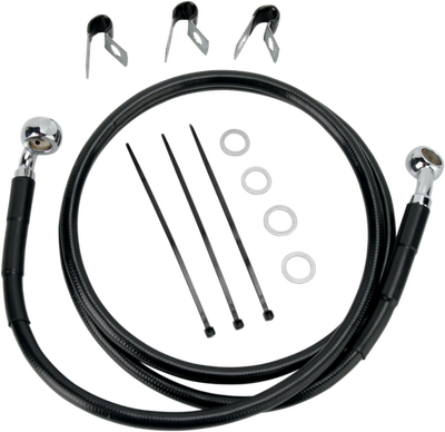 Drag Specialties Extended Stainless Steel Front Brake Line Kit 48 1/4i
