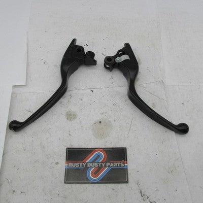 Pair of Harley Davidson Genuine Stock Black Brake Clutch Levers
