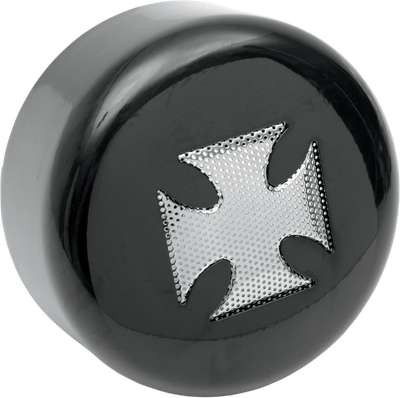 Drag Specialties Horn Cover Black with Chrome Cross Insert 2107-0029