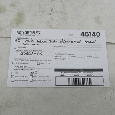 Harley Davidson OEM FXR Police Left Rider Floorboard Mount Bracket 506