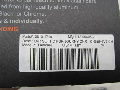 PSR NOS Harley Journey Adjustable Lever Set, Chrome 12-00605-20 | 0610