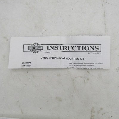 Harley Davidson Genuine NOS NIB Dyna Spring Saddle Install Kit 54075-1