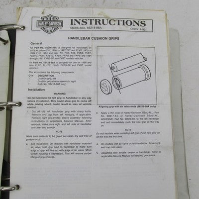 Harley Davidson Genuine Late 1980-90s Accessory Installation Instructi