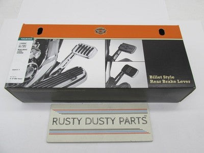 Harley Davidson Genuine NOS Billet Style Rear Brake Lever Chrome NIB 4