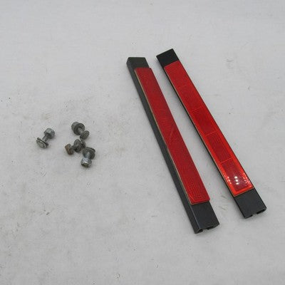 Pair of Harley Davidson OEM Saddlebag Red Latch Reflectors w/ Hardware