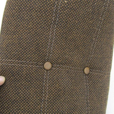 Vtg Harley Davidson OEM NOS Brown Cloth Black Vinyl Backrest Seat Pad