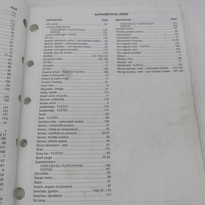 Harley Davidson Official Factory 2003 Softail Models Parts Catalog 994