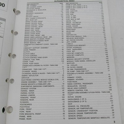 Harley-Davidson Official Factory 2012 FLHXSE3 Model Parts Catalog 9943
