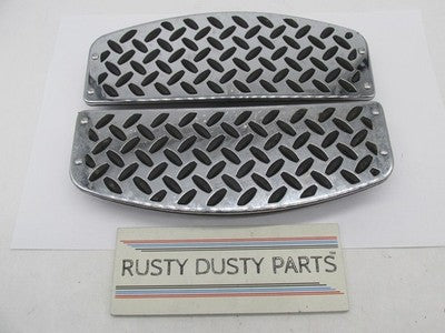 Pair of Harley Genuine Diamond Plate Pattern Rider Floorboard Pads Ins