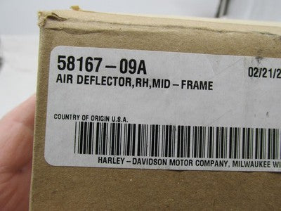 Harley Davidson Genuine NOS Air Deflector Right Hand Mid Frame 58167-0