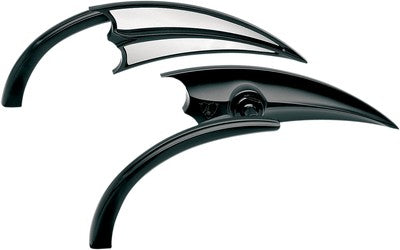 Arlen Ness Micro Mirrors Black Scoop Triangle, Right 13-029