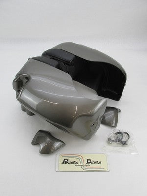 Pair of Harley-Davidson Lower Fairing Glove Box Assemblies Gray