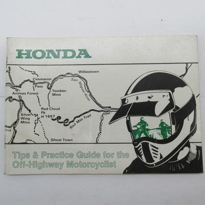 Honda 1987 Motorcycle Booklet Tips &Practice Guide For The Off-Highway