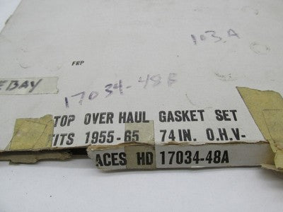 Harley Davidson 1955-65 74 inch OHV Top Overhaul Gasket Kit 17034-48B