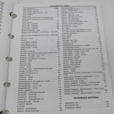 Harley Davidson Official Factory 2010 Touring Models Parts Catalog 994