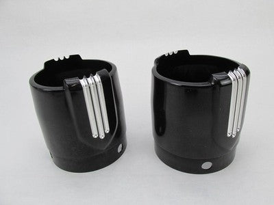 Harley Davidson Genuine NOS Black Defiance Muffler 4.5" End Caps 65100