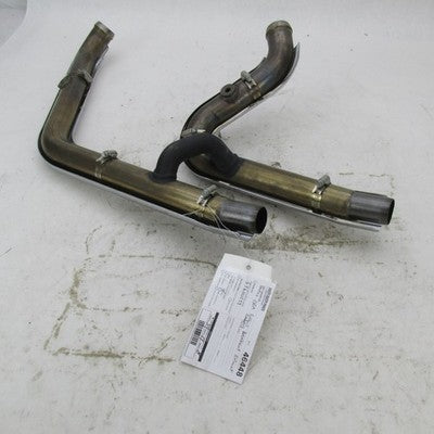 Harley OEM 18-Up M8 Fat Boy Breakout Exhaust Headers w/ Chrome Shields