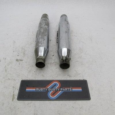 Pair of Harley Davidson OEM Exhaust Mufflers DYNA Glide FXDWG 94+ 6574