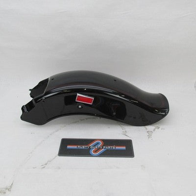 Harley OEM 00-02 Softail FXSTSI Rear Fender Black w/ Burgundy Stripe 5