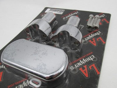 LA Choppers Harley 3" Chrome Handlebar Risers w/ Solid Top 0602-0614 L