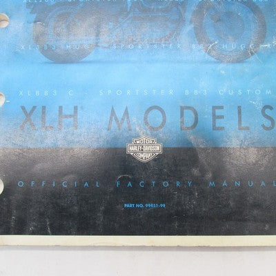 Harley-Davidson Official Factory 1999 XLH Models Parts Catalog 99451-9
