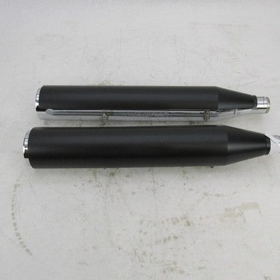 Pair of Harley Davidson OEM Stock FXBBS Mufflers Blk M8 Softail 18-23