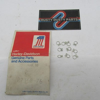 Lot of 10 Harley Davidson Genuine NOS Carb Hose Clip 27368-76