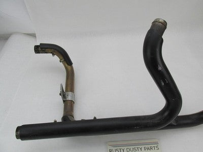 Harley Davidson Touring 95-08 Custom Race Straight Black Exhaust Heade