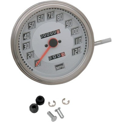 Drag Specialties 5in. Dash Mount 2240:60 Speedometer Billet-Look Face