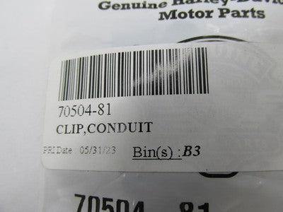 Harley-Davidson Genuine OEM NOS Pack of 5 Conduit Clips 70504-81