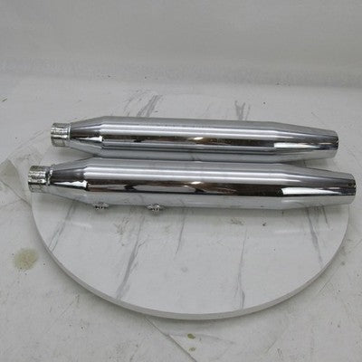 Harley Davidson OEM Pair of Chrome Tapered Exhaust Mufflers 65357-07