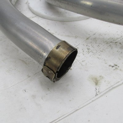 Pair of Vtg Chrome Staggered Dual Exhaust Header Pipes Harley Ironhead