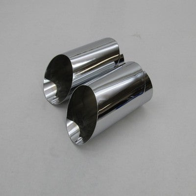 Harley Davidson OEM NOS Chrome Slash Cut Exhaust Tips 1978+ FL FLH 654