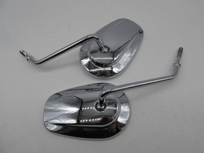 Pair of Harley-Davidson Genuine Chrome Stock Teardrop Short Stem Side