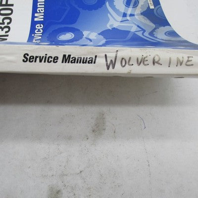 Yamaha OEM YFM350FX Service Manual LIT-11616-FX-35 LIT-11616-09-58