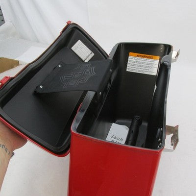 Harley OEM  2010 FLHR Road King Left Saddlebag Scarlet Red Black 90899